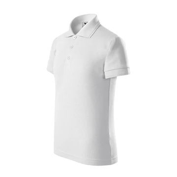 Pique Polo galléros póló gyerek fehér 158 cm/12 éves
