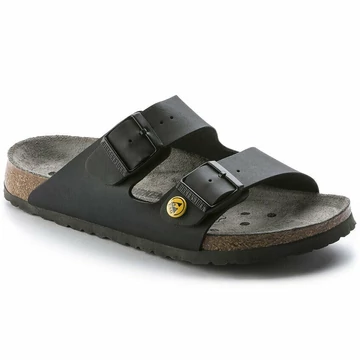 BIRKENSTOCK Arizona Birko-Flor ESD munkavédelmi papucs, szűkített, fekete 35