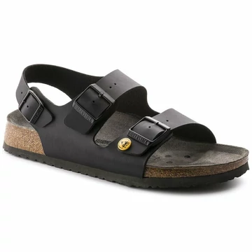 BIRKENSTOCK Milano Birko-Flor ESD munkavédelmi szandál, szűkített, fekete 35
