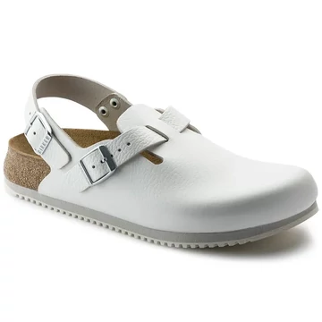 BIRKENSTOCK Tokio Super Grip Natural Leather munkavédelmi papucs, normál szélesség, fehér 35