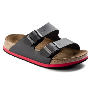 BIRKENSTOCK Arizona SL Super Grip Birko-Flor munkavédelmi papucs, szűkített, fekete 35