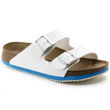 BIRKENSTOCK Arizona SL Super Grip Birko-Flor munkavédelmi papucs, szűkített, fehér 35