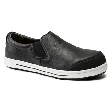 BIRKENSTOCK QS 400 NL Natural Leather belebújós munkavédelmi cipő, fekete 35