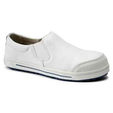 BIRKENSTOCK QS 400 NL Natural Leather belebújós munkavédelmi cipő, fehér 35