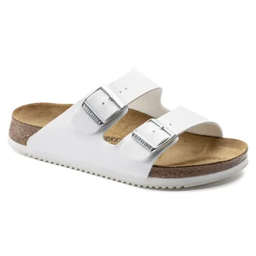 BIRKENSTOCK Arizona SL PROF Birko-Flor munkavédelmi papucs, normál szélesség, fehér 35
