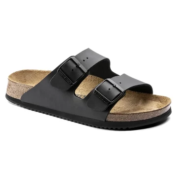 BIRKENSTOCK Arizona SL PROF Birko-Flor munkavédelmi papucs, szűkített, fekete 35