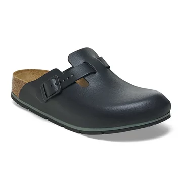 BIRKENSTOCK Boston PRO Natural Leather munkavédelmi papucs, normál szélesség, fekete 35