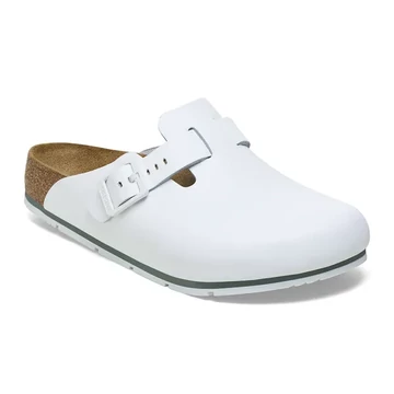BIRKENSTOCK Boston PRO Natural Leather munkavédelmi papucs, normál szélesség, fehér 35