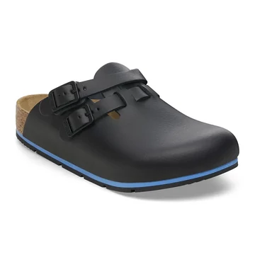 BIRKENSTOCK Kay PRO natural leather munkavédelmi papucs, szűkített, fekete 35