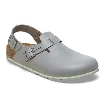 BIRKENSTOCK Tokio PRO Natural Leather munkavédelmi papucs, normál szélesség, szürke 35
