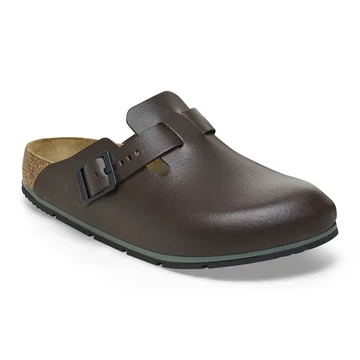 BIRKENSTOCK Boston PRO Natural Leather munkavédelmi papucs, szűkített, barna 35