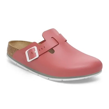 BIRKENSTOCK Boston PRO Natural Leather munkavédelmi papucs, szűkített, mályva 35