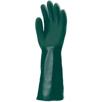 3738 MÁRTOTT POLIMER MUNKAVÉDELMI KESZTYŰ, ZÖLD, VEGYSZERÁLLÓ, 40CM_8