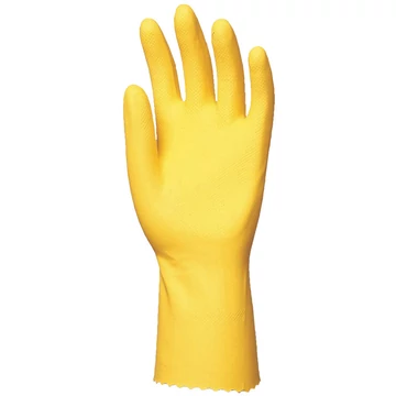 5027 HTG SÁRGA GUMIKESZTYŰ, 30CM/0,5MM, PAMUTBOLYHOZOTT BELSŐ_S
