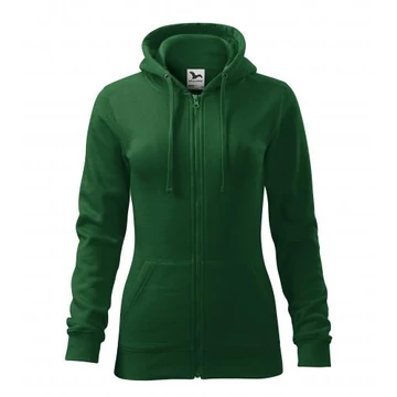 Trendy Zipper felső női üvegzöld XS