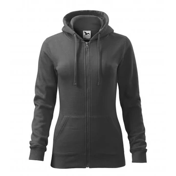 Trendy Zipper felső női acélszürke XS