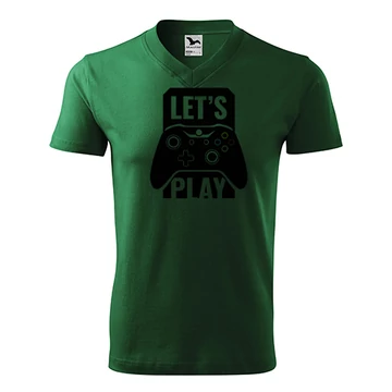 Lets play póló unisex üvegzöld S