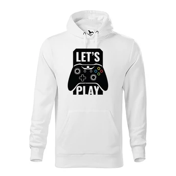 Lets play kapucnis pulóver férfi fehér S