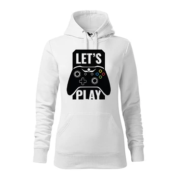 Lets play kapucnis pulóver női fehér XS