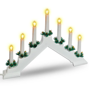 XMAS PIRAMIS 7LED MELEG FH FEHÉR*
