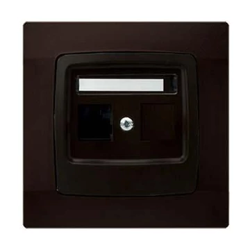 KÁRÓ RJ45x1 CSATLALJZAT KOMPL BARNA