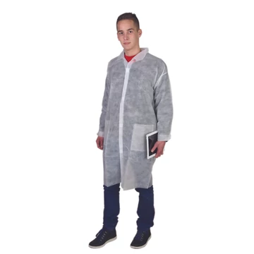 PP köpeny, fehér, 110 cm hosszú, 40gr/m2