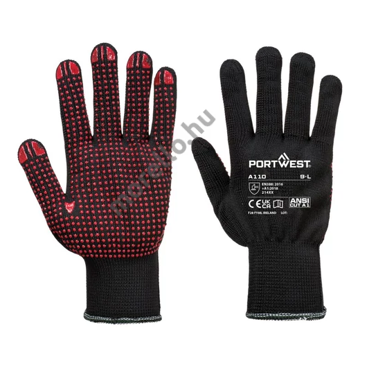 Portwest Nylon PVC pontozott védőkesztyű