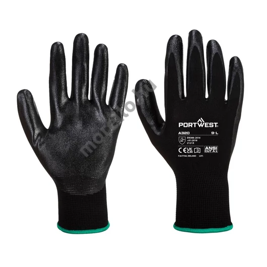 Portwest Nylon nitrilhab tenyérmártott védőkeszyű