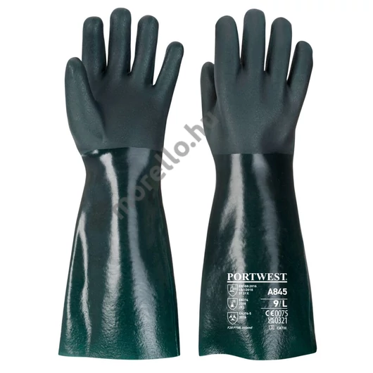 Portwest Duplán mártott PVC védőkesztyű 45cm