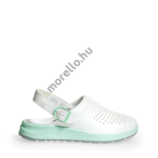 ABEBA ACTIVE 85080 fehér pántos munkavédelmi papucs, lyukacsos - 36