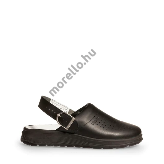 ABEBA ACTIVE 87030 fekete pántos munkavédelmi papucs, lyukacsos - 36