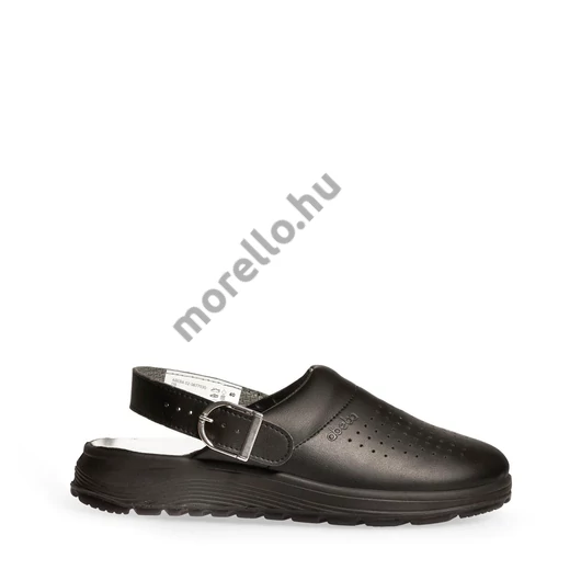 ABEBA ACTIVE 877030 fekete pántos munkavédelmi papucs, lyukacsos - 36