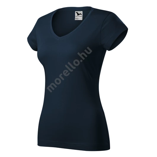 Fit V-neck póló női tengerészkék XS