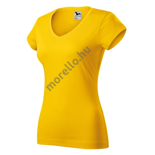 Fit V-neck póló női sárga XS
