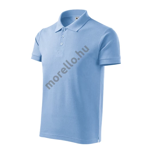 Cotton Heavy galléros póló férfi égszínkék 3XL