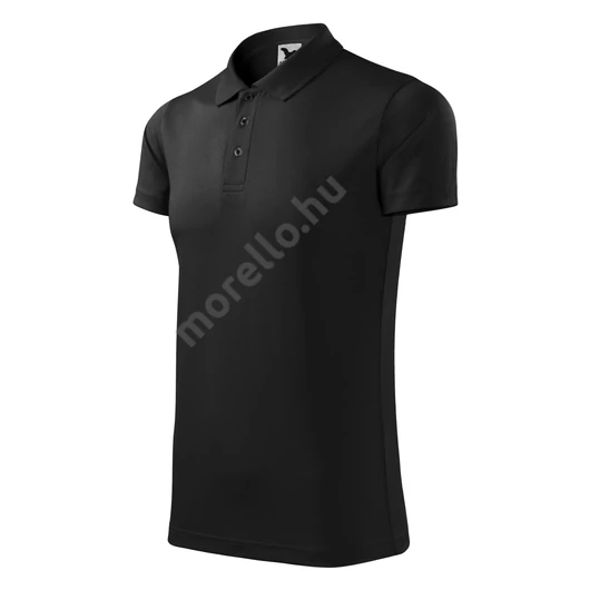 Victory galléros póló unisex fekete S