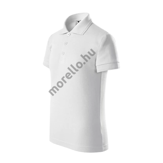Pique Polo galléros póló gyerek fehér 158 cm/12 éves
