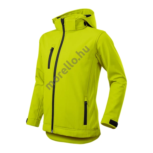 Performance softshell kabát gyerek lime 158 cm/12 éves