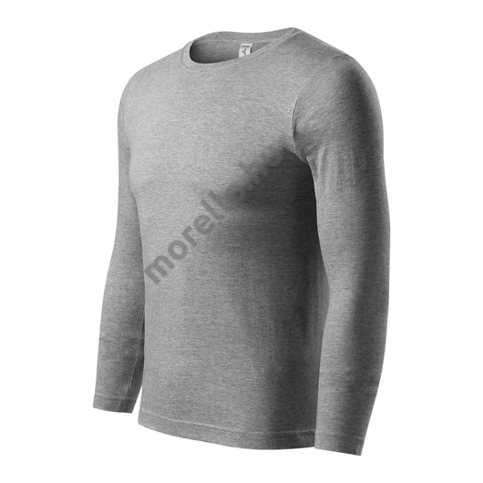 Progress LS póló unisex sötétszürke melírozott XS