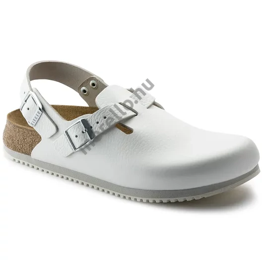 BIRKENSTOCK Tokio Super Grip Natural Leather munkavédelmi papucs, normál szélesség, fehér 35