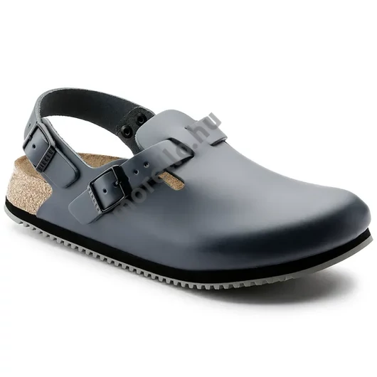 BIRKENSTOCK Tokio Super Grip Natural Leather munkavédelmi papucs, normál szélesség, kék 35