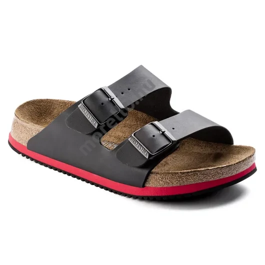 BIRKENSTOCK Arizona SL Super Grip Birko-Flor munkavédelmi papucs, szűkített, fekete 35