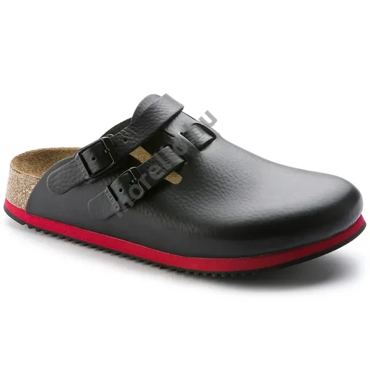 BIRKENSTOCK Kay SL Soft Footbed Natural Leather munkavédelmi papucs, normál szélesség, fekete 39