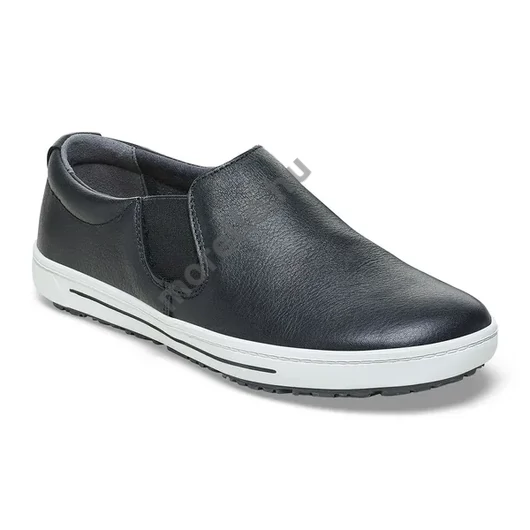 BIRKENSTOCK QO 400 NL Natural Leather munkavédelmi cipő O2, fekete fehér talppal 35