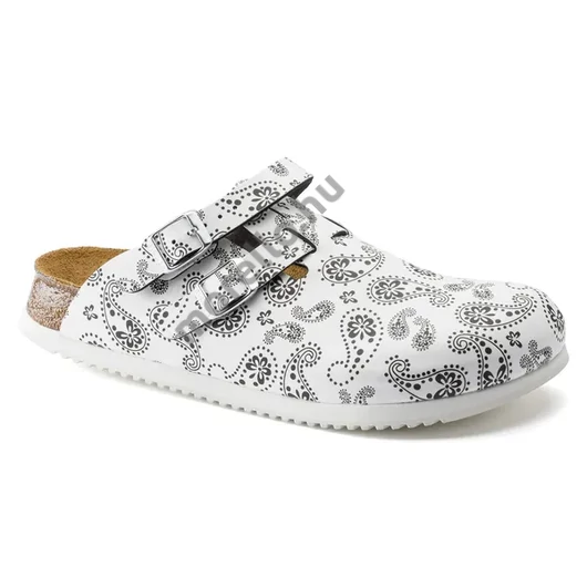 BIRKENSTOCK Kay Birko-Flor munkavédelmi papucs, Paisley Black/White 35