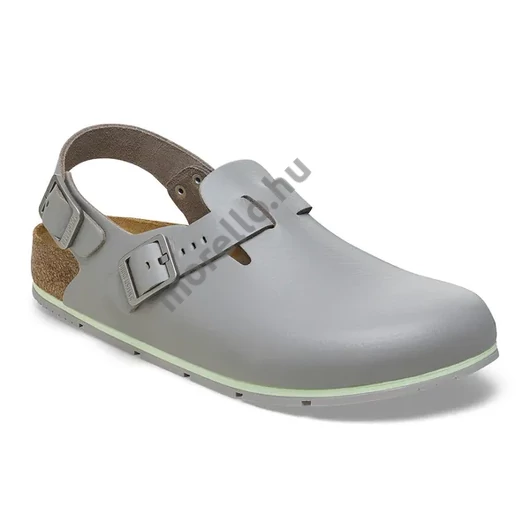 BIRKENSTOCK Tokio PRO Natural Leather munkavédelmi papucs, szűkített, szürke 35