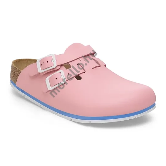 BIRKENSTOCK Kay PRO natural leather munkavédelmi papucs, szűkített, Coral Shell 35