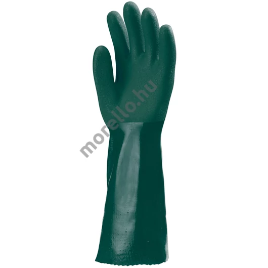 3738 MÁRTOTT POLIMER MUNKAVÉDELMI KESZTYŰ, ZÖLD, VEGYSZERÁLLÓ, 40CM_8