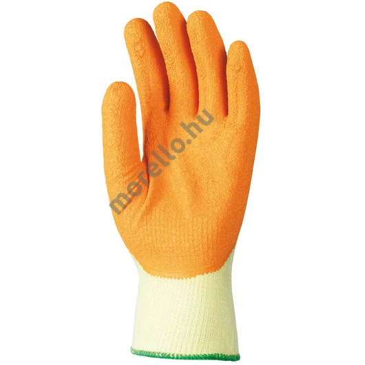 3863 MÁRTOTT NARANCS LATEX MUNKAVÉDELMI KESZTYŰ, SÁRGA KÉZHÁT,CSÚSZÁSÁLLÓ_8
