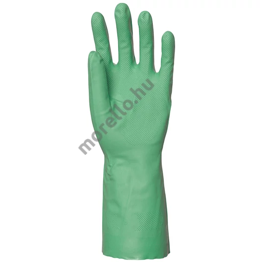 5527 MÁRTOTT ZÖLD NITRIL MUNKAVÉDELMI KESZTYŰ, VEGYSZERÁLLÓ, 33CM/0,46MM_7